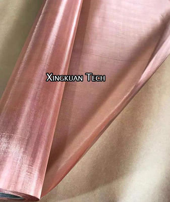 100mesh Copper Wire Mesh Aperture 0.15 - 0.18mm Plain Weave Red Color