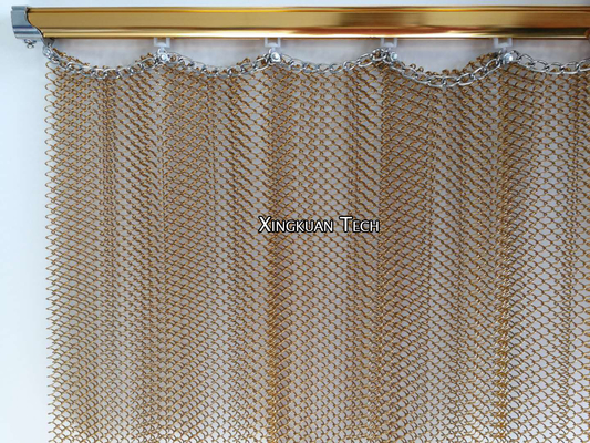 De hangende Decoratie van Metaal Decoratieve Mesh Curtain Drapery For Interior